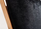 Bonnie Transitional Black Velvet & Rosegold Dining Chair (Set of 2)