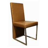 0099 Modern Gold Leatherette Dining Chair