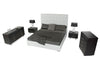 Eastern King Francis Modern White Leather Bed