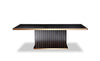 Talin Modern Black Crocodile & Rosegold Dining Table