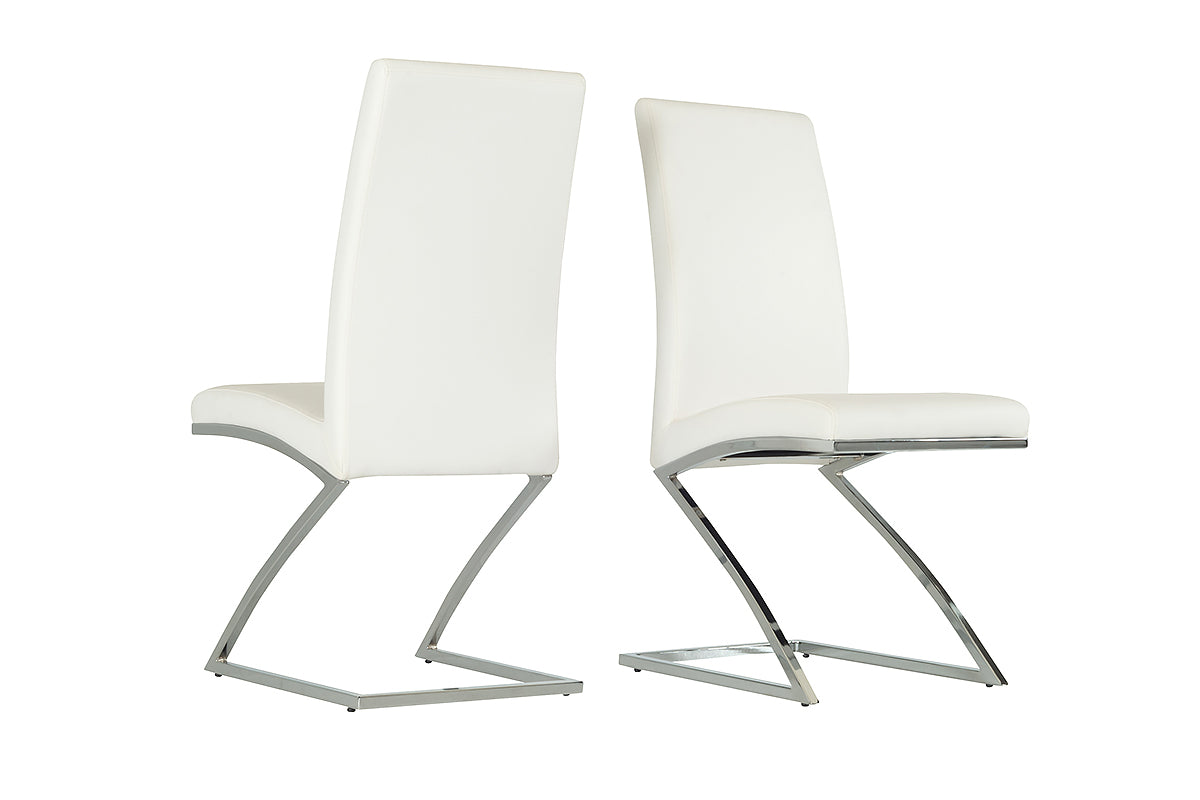 Angora Modern White Dining Chair (Set of 2)