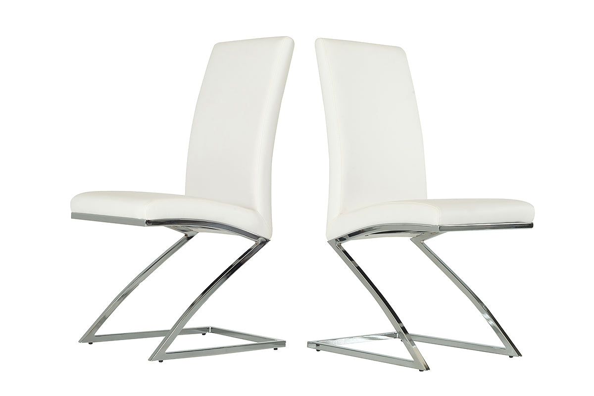 Angora Modern White Dining Chair (Set of 2)