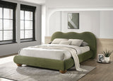 Furniture of America Finamore Bed Olive Green Velvet