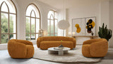 Andrew Modern Orange Fabric Swivel Accent Chair