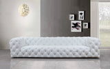 Divani Casa Dexter Transitional White Full Italian Leather Sofa