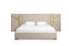 Aspen Glam Beige Bonded Leather & Gold Bed