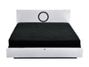 Queen Ovidius Modern White Crocodile Lacquer Bed
