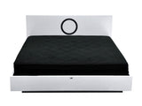 Queen Ovidius Modern White Crocodile Lacquer Bed