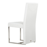 Misha Modern White Leatherette Dining Chair