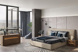 Brittany Modern Beige Fabric Bed