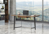 Girard Modern Walnut & Black Glass Desk