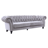 Alexandrina Grey Tufted Velvet Sofa