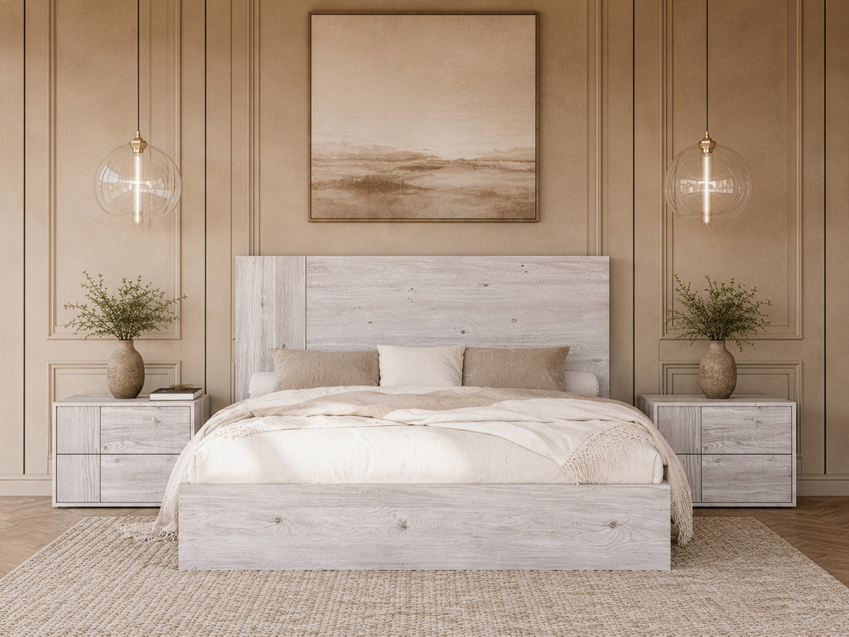 Asus Modern Italian White 4-Piece Bedroom Set