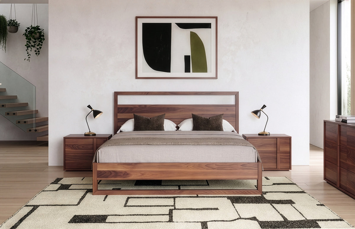 Berlin Modern Walnut Bedroom Set