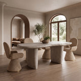 Nouveau Slone Modern Beige Concrete Dining Table