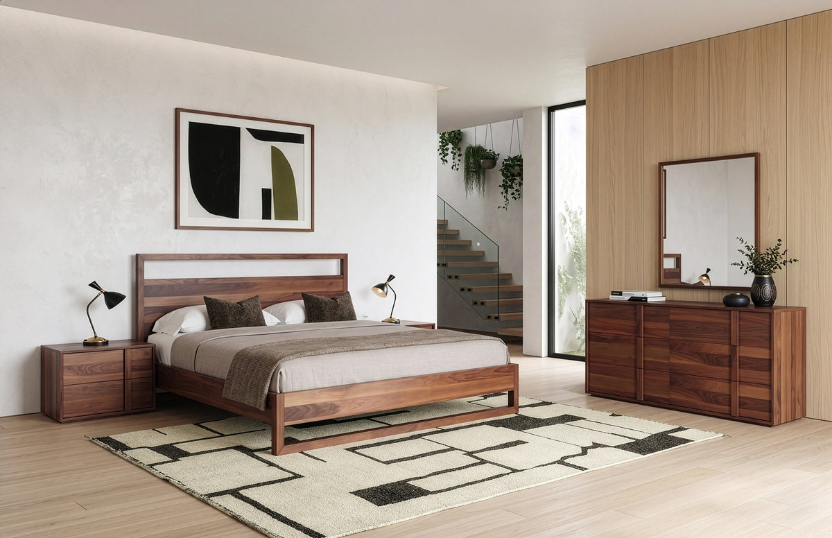 Berlin Modern Walnut Nightstand