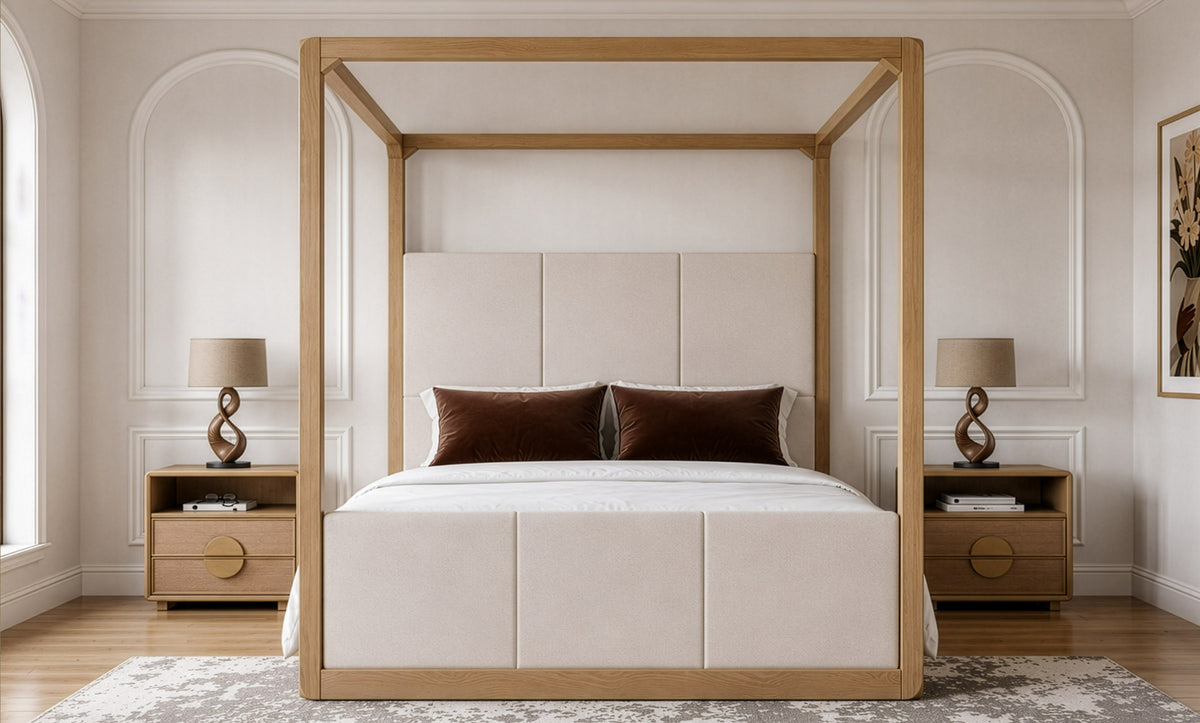 Sergio Modern Natural Oak 4-Piece Bedroom Set