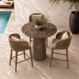 Tabor Modern Faux Marble Concrete Counter Bar Table