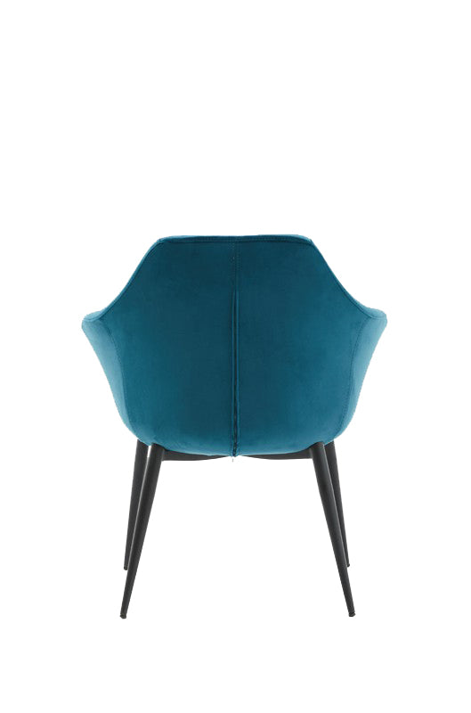 Wilson Modern Teal Velvet & Black Dining Chair