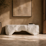 Kamet Modern Cream Concrete Bench