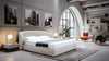 Eastern King Lambert Modern Beige Fabric Upholstered Bed