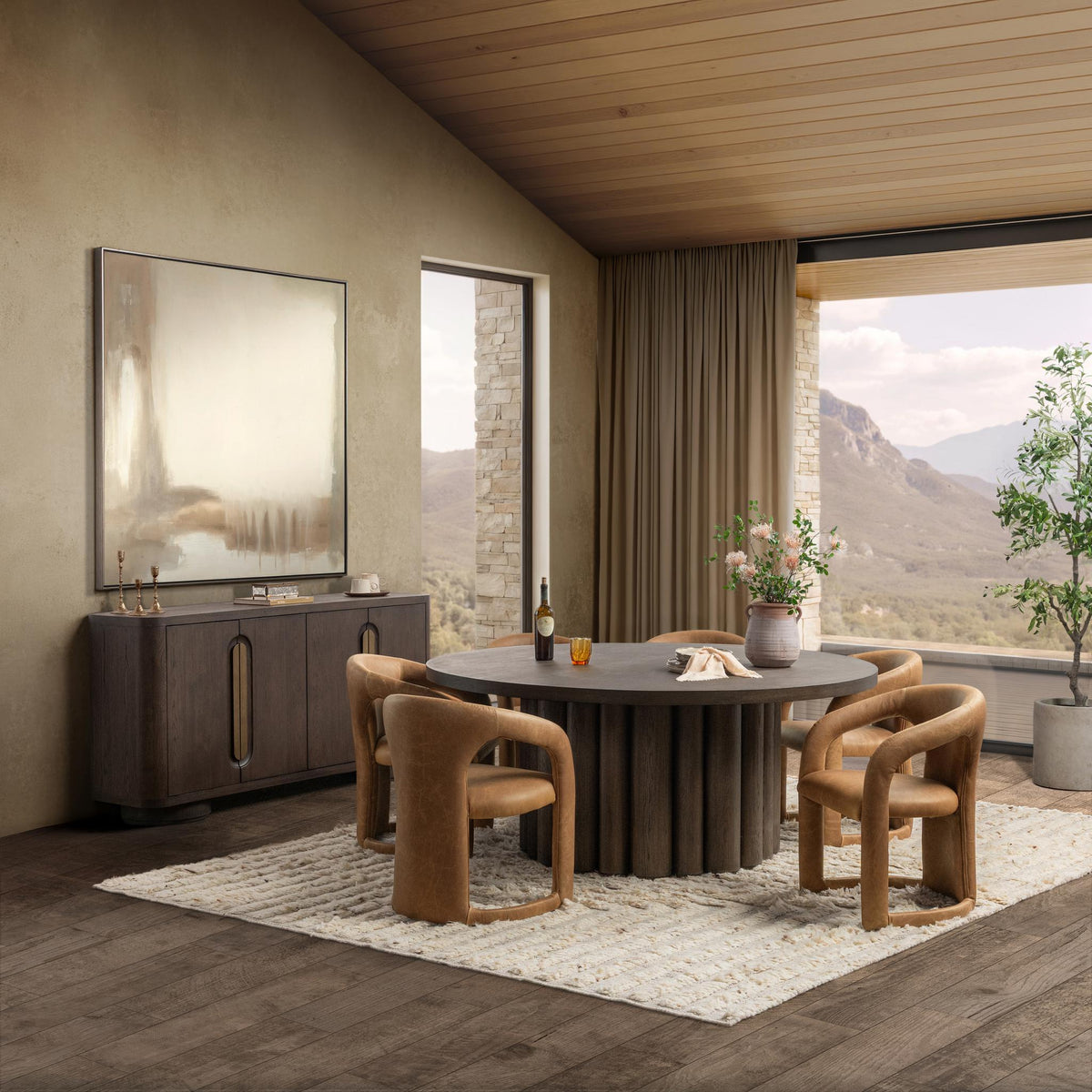 Classic Home Tiber Dining Table Reclaimed Oak