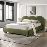 Furniture of America Finamore Bed Olive Green Velvet