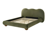 Furniture of America Finamore Bed Olive Green Velvet