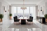 Cartier Modern Black & Rosegold Dining Table