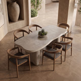 Nouveau Slone Modern Beige Concrete Dining Table
