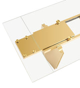 Nassim Glam Glass Extendable Dining Table