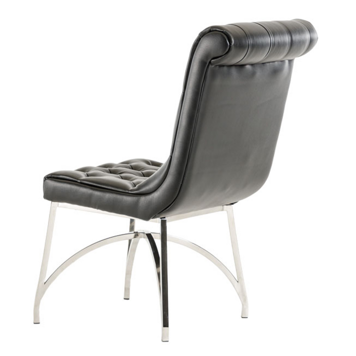 Silvie Modern Black Leatherette Dining Chair