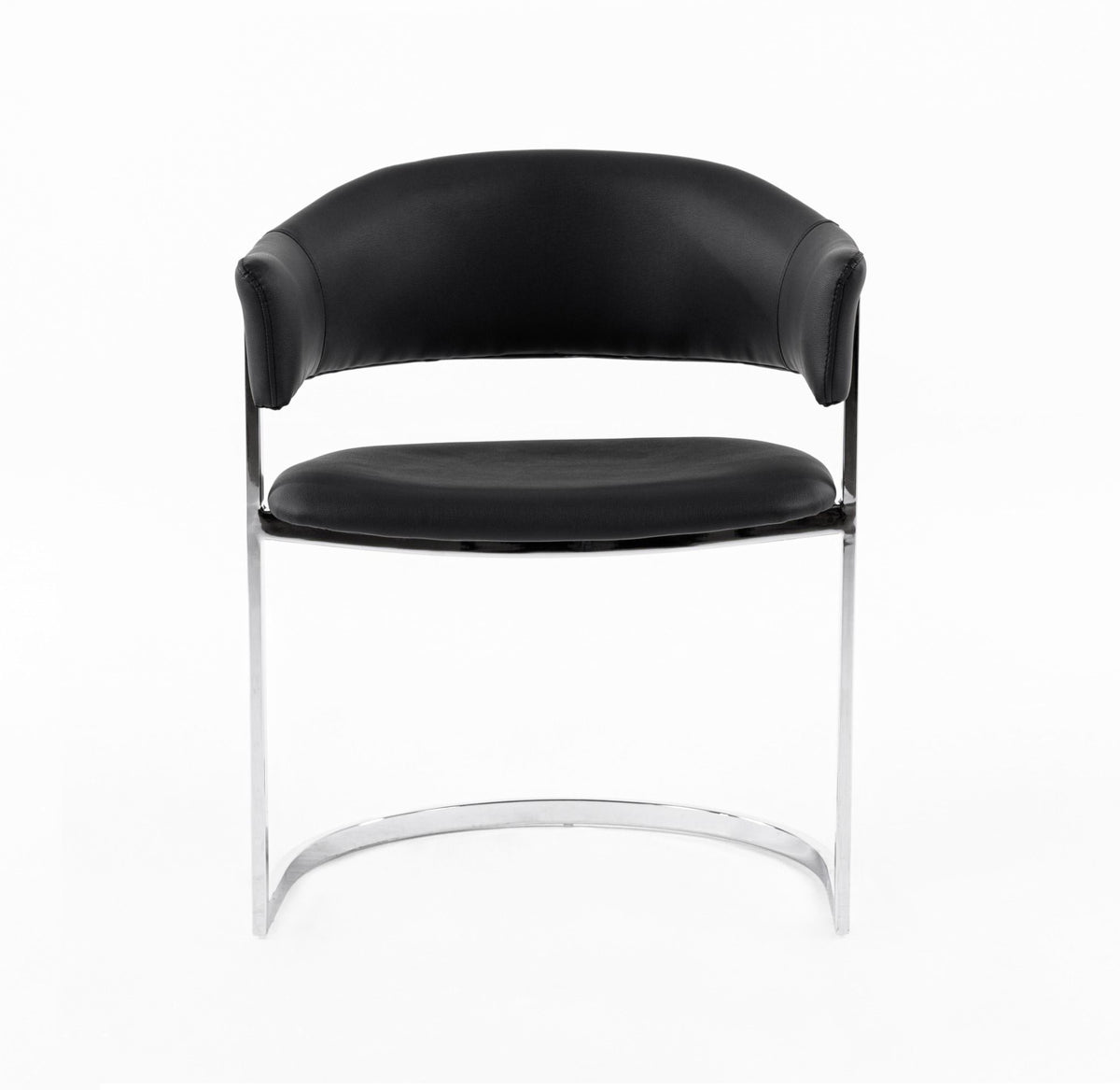 Allie Contemporary Black Leatherette Dining Chair