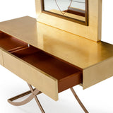 Aversa Gold Crocodile Console Table & Mirror