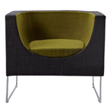 Tulane Mid-Century Grey & Green Accent Chair