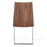 Morgan Modern White & Walnut Dining Chair (Set of 2)