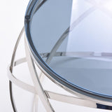 Tulare Contemporary Smoked Glass End Table