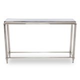 Agar Modern Glass & Stainless Steel Console Table