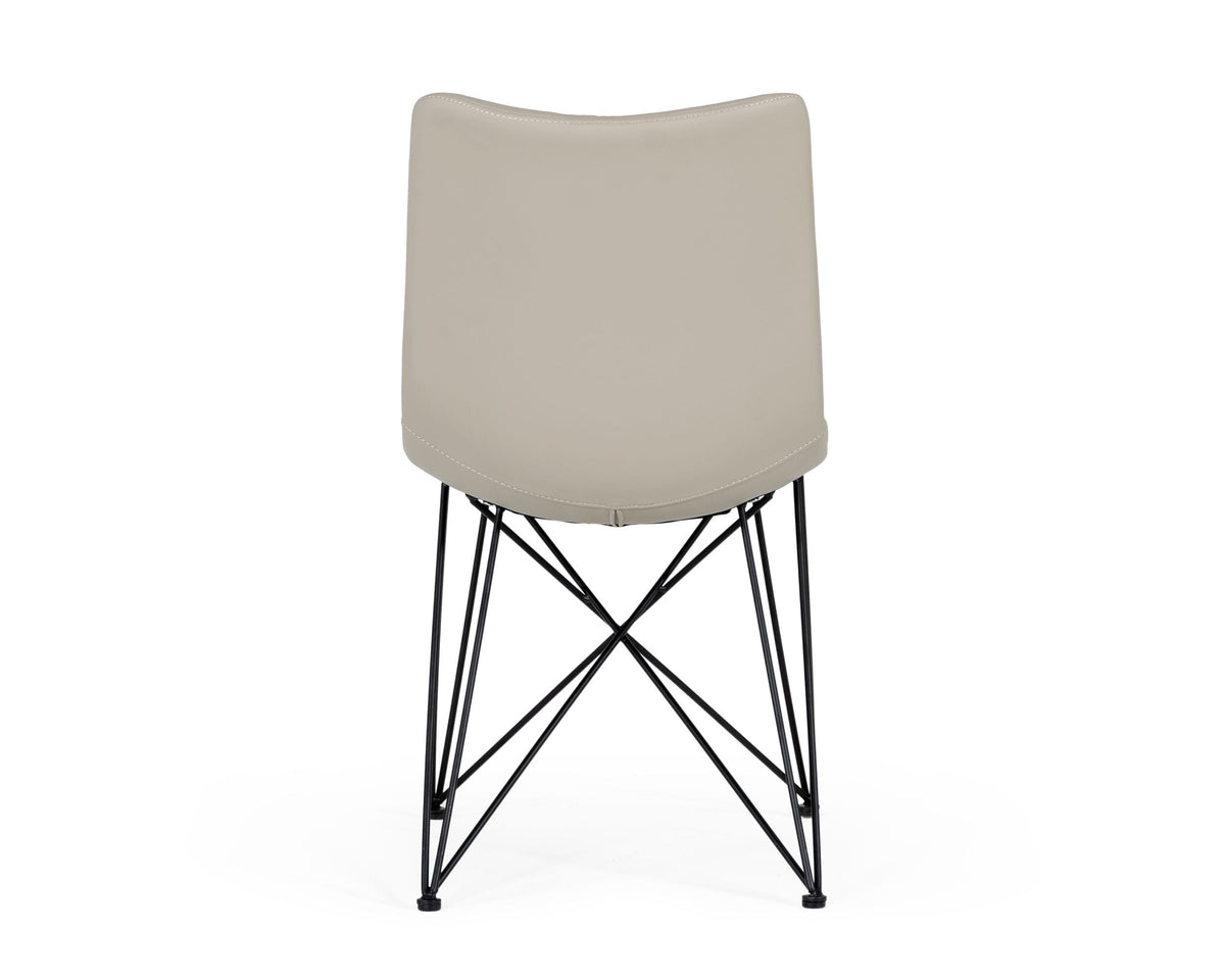 Naomi Modern Grey Leatherette Dining Chair (Set of 2)