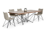 Naomi Modern Grey Leatherette Dining Chair (Set of 2)
