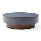 Zachary Modern Metal & Antique Copper Coffee Table