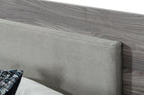 Enzo Italian Modern Grey Oak & Fabric Bedroom Set