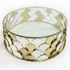 Javier Modern Glass & Gold Round Coffee Table