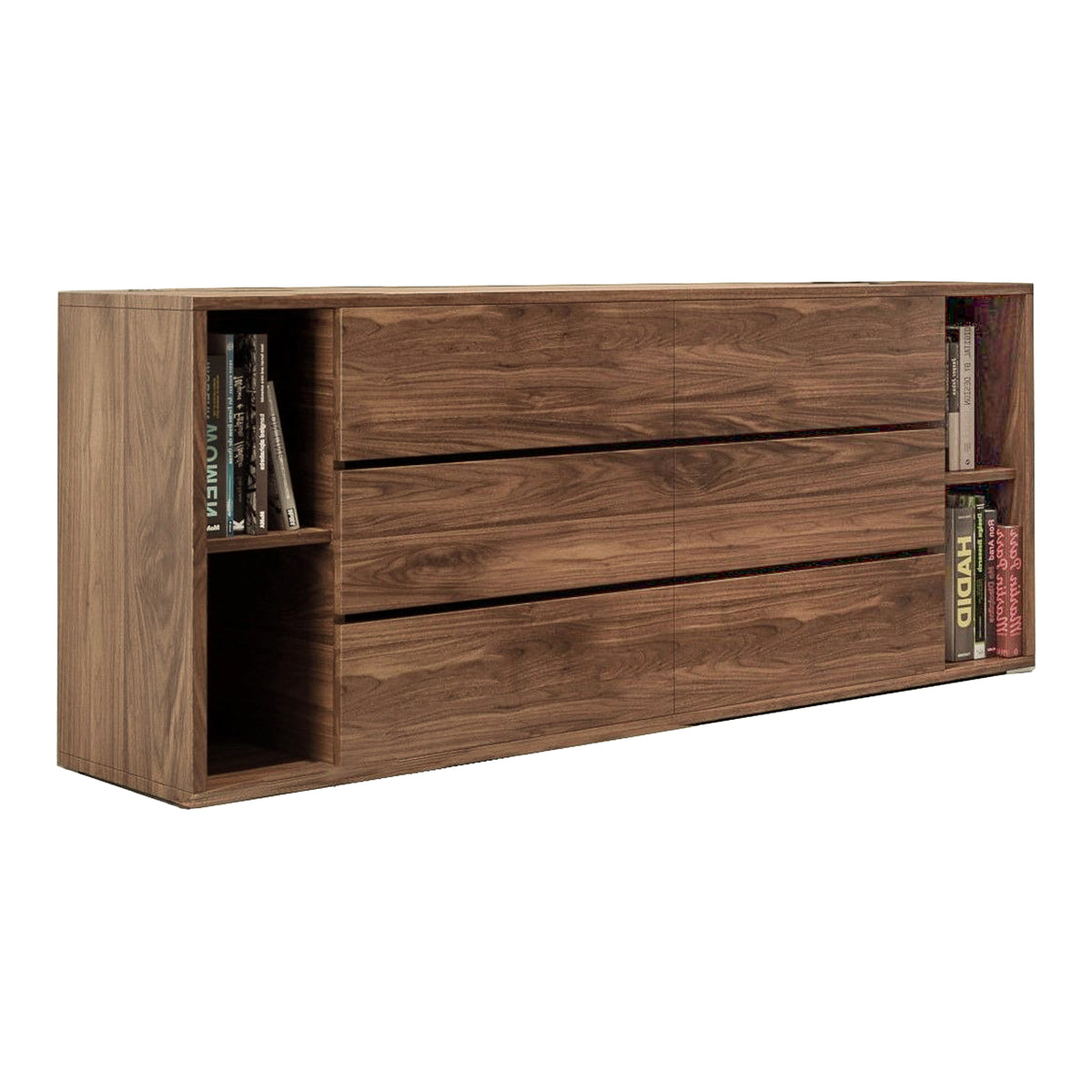 Jagger Modern Dark Grey & Walnut Bedroom Set