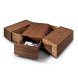 Leslie Modern Walnut Coffee Table