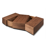 Leslie Modern Walnut Coffee Table