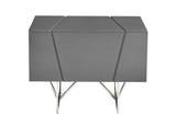 Chrysler Modern Grey Nightstand