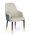 Duval Modern White & Grey Dining Chair