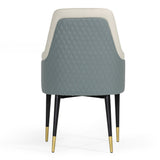 Duval Modern White & Grey Dining Chair