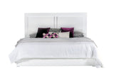Nicla Italian Modern White Bed